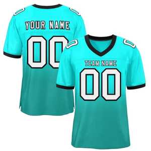 Camiseta de Fútbol Americano de Poliéster, Materiales Transpirables y Suaves, Cuello en V, Impresión Sublimada, Malla que Absorbe la Humedad, Manga Corta para Hombre - Product Image 1