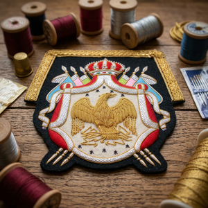 Parche de Escudo de Armas Bordado Personalizado, Insignia de Tela Cosida con Pin de Seguridad, Forma Irregular para Arte Textil - Product Image 2
