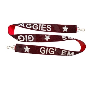 Sangle de sac à main en perles Star Aggies Sangles de sac en perles de rocaille en or blanc personnalisées pour sacs - Product Image 1