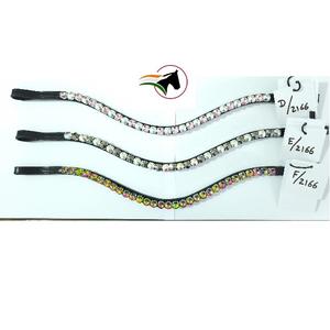 Diadema de cristal Rivoli de 10 mm, accesorios de lujo para cabezada de caballo, diadema ecuestre de cuero personalizada para caballos - Product Image 2