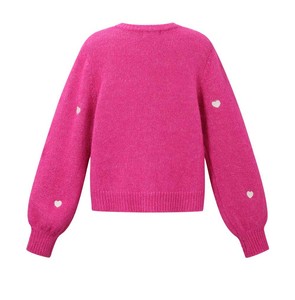 เสื้อสเวตเตอร์ถักสไตล์วิทยาลัยทรงโอเวอร์ไซส์ ใส่สบายสำหรับฤดูหนาว - เนื้อผ้านุ่ม อุ่น สำหรับผู้หญิง สีพื้น แฟชั่น ระบายอากาศได้ดี - Product Image 5