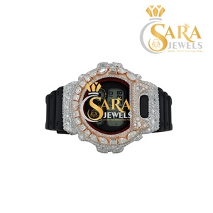 Montre de luxe unisexe de haute qualité, mouvement à quartz, cadran en verre, bracelet en acier inoxydable et caoutchouc, au meilleur prix - Product Image 2