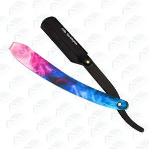 Rasoir droit fantaisie en acier inoxydable pour hommes et femmes lames jetables pour le toilettage du visage et du corps de la barbe - Product Image 6