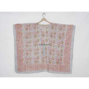 ชุดคลุมชายหาดผ้าฝ้ายอินเดียเนื้อนุ่มพิมพ์ลายสัตว์ คอวี รูดเชือกผูกเอว ทรงปล่อยชายระบาย แต่งลูกไม้ ยาวสั้น เหมาะสำหรับฤดูร้อน ใช้เป็นชุดเพื่อนเจ้าสาวได้ - Product Image 2