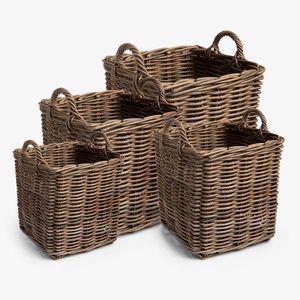 Decorative Natural Rattan and Jute Handmade Eco-Friendly Multi-Purpose <b>Basket</b> <b>Large</b> Round <b>Storage</b> Organizer for Food <b>Storage</b> - Product Image 4