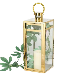 <b>Brass</b> <b>Lantern</b> With Clear Glass Panels For Home Decoration Durable Design Centerpiece In Best Price Modern <b>Lantern</b> - Product Image 4