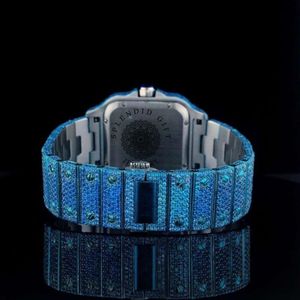 Reloj de Diamantes de Lujo, Regalo Espléndido, Caja Rectangular, Cristal de Zafiro, Pantalla Digital, Correa de Acero Inoxidable, para Mujer - Product Image 4