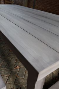 Garden <b>Set</b> 1 <b>Dining</b> Table 220x100 cm & 2 <b>Bench</b> Solid Teak Wood Grey Finish for Outdoor Use Seating 6 - Product Image 5