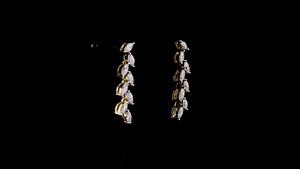 Long Marquise Cut Lab Grown Diamond <b>Drop</b> <b>Earrings</b> in Yellow <b>Gold</b> Stud <b>Earring</b> | Bridal & Wedding Jewelry - Product Image 2
