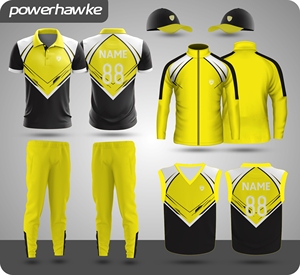 Prohawke Men's Wear Cricket Jersey Uniforme Sudadera con capucha Conjunto Medio con cuello y pantalones hasta el tobillo Pantalones - Product Image 2