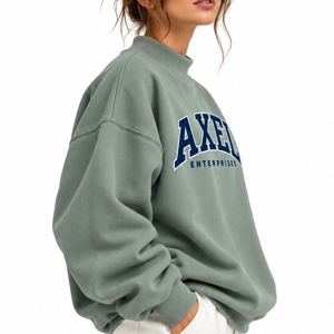 เสื้อสเวตเชิ้ตผู้หญิง คอกลม แขนยาว ทรงโอเวอร์ไซส์ สไตล์ลำลอง สตรีทแวร์ ทันสมัย ใส่สบายทุกวัน - Product Image 4