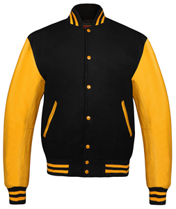เสื้อแจ็คเก็ต Letterman Varsity สำหรับผู้ชาย ขายส่ง คุณภาพสูง ระบายอากาศได้ดี แขนยาว ปักลายตามสั่ง ไซส์ใหญ่ ผ้าแคนวาส ตัวอักษรตั้ง - Product Image 1