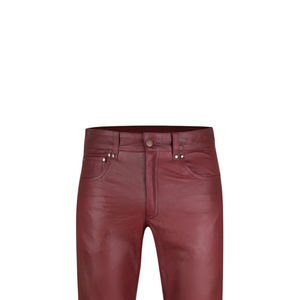 Pantalon en cuir de vachette taille haute pour homme, style décontracté, qualité supérieure, pantalon de moto, vente en gros, couleur noire, pantalon en cuir tendance - Product Image 6