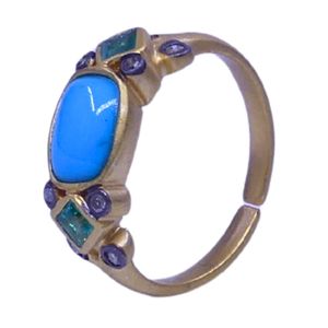 Wedding Wear 925 Sterling <b>Silver</b> Gold Plated Jewelry Turquoise <b>Emerald</b> Gemstone Women Wear Classic <b>Ring</b> - Product Image 1