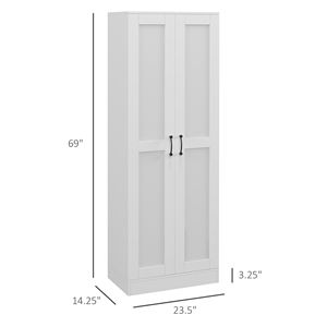 Armoire de rangement avec étagères réglables blanches pour l'organisation de la cuisine - Product Image 3