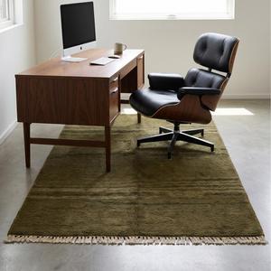 Tapis d'intérieur classique en laine fait main de qualité supérieure, motif floral, à poils ras avec franges, pour salon et chambre à coucher - Product Image 6