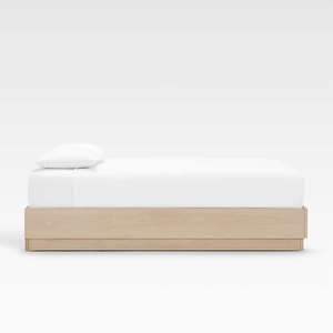 Wholesale Modern Low Profile Solid Wood <b>Platform</b> <b>Bed</b> | Minimalist Headboardless <b>Bed</b> <b>Frame</b> - Product Image 4