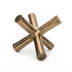 Sculpture de Jack en métal artisanale, objet décoratif de table, pièce d'art géométrique moderne, centre de table de luxe pour la maison, l'hôtel et le salon - Product Image 1