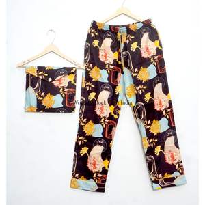 Conjunto de pijama de algodón con estampado floral, suave y ligero, para mujer, para dormir por la noche. - Product Image 5