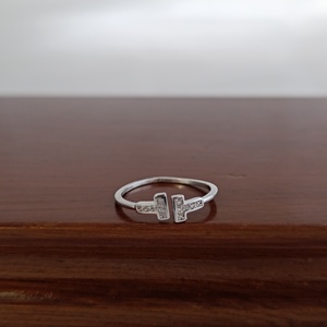 925 <b>Sterling</b> <b>Silver</b> Cubic Zirconia Round Geometric Open Minimalist <b>Adjustable</b> Women Trendy Fashion <b>Ring</b> Gift Daily Wear Jewelry - Product Image 1