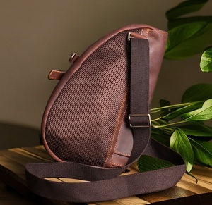 Premium Quality Anti-Theft Fashion Genuine Leather <b>Chest</b> Bag Crossbody Shoulder Bag for Men Latest Model - Product Image 4