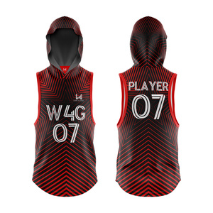 Maillots de football américain 7v7 unisexes à capuche sans manches personnalisés par sublimation, en polyester anti-humidité, imprimé géométrique, pour toutes les saisons - Product Image 6