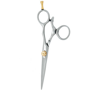 Ciseaux de Barbier Professionnels en Acier Inoxydable Argent et Or pour Coiffure, Ciseaux de Coupe de Cheveux Affûtés pour Salon, Droitiers, Taille Moyenne - Product Image 2