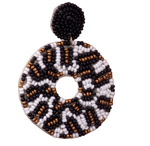 Pendientes de Cuentas Bordadas a Mano para Mujer, Pendientes de Cuentas Múltiples, Joyería Festiva para Mujer al Mejor Precio, Pendientes de Cuentas - Product Image 1