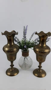 Florero de flores de latón con pétalos impresos, jarrón de decoración de escritorio de estilo europeo, contenedor antiguo, maceta de jardín, macetas - Product Image 4