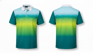 Mens Custom Polo Shirt Gradient Geometric Print Short Sleeve Fashion Casual Polo Luxury Breathable Men Clothing Summer Tops - Product Image 5