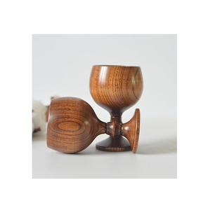 Handcrafted Water Drinking Wooden Wine Glass Restaurant Bar Usage <b>Unique</b> Style Wooden Glass Top Quality for Sale - Product Image 1