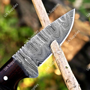 Cuchillo de caza fijo de acero de Damasco de 7 pulgadas con hoja de punta caída y espiga completa, afilado como una navaja, de alta gama, para camping y uso diario (EDC), disponible para DIY y OEM/ODM. - Product Image 6