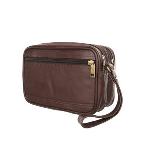 Sac suspendu fait main pour homme, trousse de toilette de voyage, pochette en cuir véritable de qualité supérieure - Product Image 2