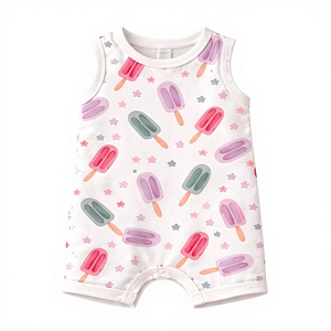 Traje sin Mangas para Bebé 100% Algodón Orgánico, Personalizable, Unisex, Suave y Transpirable, Ropa de Verano para Bebés - Product Image 1