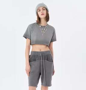 Camiseta con Logotipo Personalizado, Lavado Ácido, para Mujer, Talla Grande, Personalizada, de Algodón Suave - Product Image 5