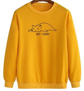 Sudadera de manga larga de lana estampada para hombre, algodón teñido liso, cuello redondo personalizado, Color sólido, respetuoso con el medio ambiente, orientado a la exportación - Product Image 4