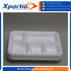High Quality <b>Disposable</b> Bagasse Square Meal <b>Plate</b> Eco-Friendly Biodegradable Food-Safe Non-Toxic Food-Grade ISO Certified Bulk - Product Image 3