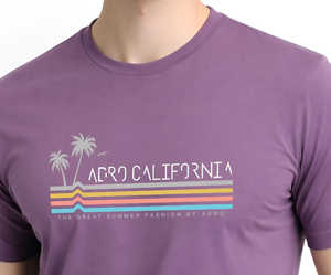 T-shirt décontracté en coton imprimé uni pour homme, coupe classique, col en V, respirant, idéal pour l'été et le style moderne, personnalisable OEM - Product Image 3