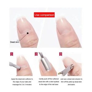 Bafa Manicure - Empujador de Cutículas de Acero Inoxidable de Doble Punta Reutilizable, Herramienta para Remover Uñas, Espátula de Doble Cabeza BSI-NP-8951 - Product Image 4