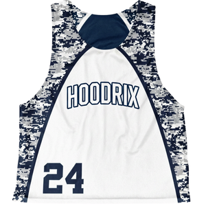 OEM Lacrosse Pinnies Personalized Reversible Practice Vest Athletic Team Black White Yellow Sublimated Tank <b>Top</b> Player Name Dot - Product Image 4