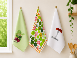 Lightweight Cotton Tea <b>Towel</b> Quick Dry Printed <b>Kitchen</b> <b>Hand</b> <b>Towel</b> Rectangle Home Use Custom Logo - Product Image 2