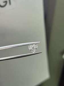 Diamants blancs cultivés en laboratoire en forme de cœur certifiés IGI 1,53 ct/1,02 ct, pureté VVS, diamants en vrac pour bijoux, diamant de laboratoire CVD - Product Image 4
