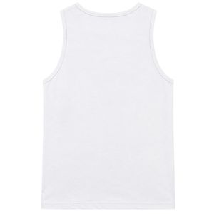 <b>White</b> <b>Men</b> Sleeveless Tank Top With Palm Tree Graphic Print Casual Summer <b>Vest</b> Gym Fitness Workout Muscle Shirt Cotton Beachwear - Product Image 2