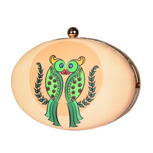 Pochette imprimée hibou, sac à main ethnique de créateur pour femme, idéal pour les mariages et les occasions festives - Product Image 2