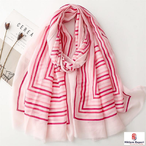 Premium Printed Long <b>Scarf</b> Soft Fabric Custom Branding White Label OEM ODM Textile Manufacturer Low MOQ Export Supplier - Product Image 5