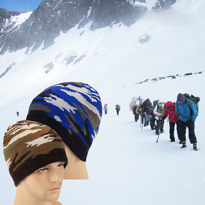 New Designs Custom Oversized Acrylic Knit Beanie Cap Soft Warm Skull Hat Large Print Design for Business Winter <b>Accessory</b> - Product Image 5