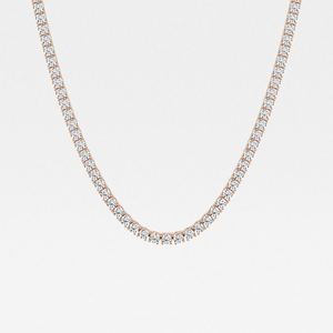 Collar de cadena tipo tenis con 24,5 quilates de diamantes redondos cultivados en laboratorio, 16 pulgadas, brillante, regalo de joyería para mujer - Product Image 4