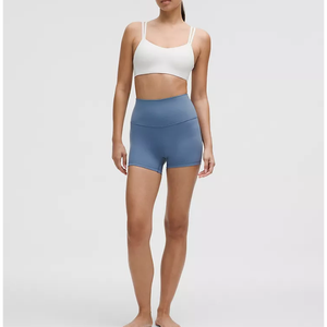 Seamless Yoga Sets 2 Piece Solid Color High Waist Shorts Halter Bra Four-Way Stretch Backless Dry Airy Breathable Workout Wear - Product Image 1
