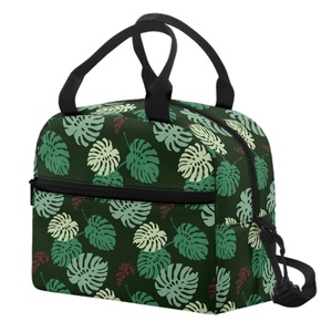 Bolsa de Almuerzo para Mujer con Estampado de Hoja de Monstera Hawaiana, Impresión Bajo Demanda, Dropship, Bolsa Versátil para Comida, Amplia y Duradera, Bolsa de Picnic para Niños - Product Image 2