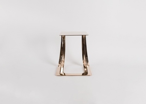 Oxford Hugging End <b>Table</b> Hugging Design <b>Side</b> <b>Table</b> Sculptural Metal Base Luxury Accent <b>Table</b> Designer Modern Furniture Antique - Product Image 4